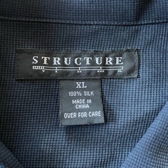 Structure Navy Blue Button Up - Picture 3 of 4
